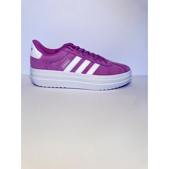 Adidas VL Court Women's Size 10 Athletic Shoes Lilac w/ White Casual Sneakers - Picture 2 of 6
